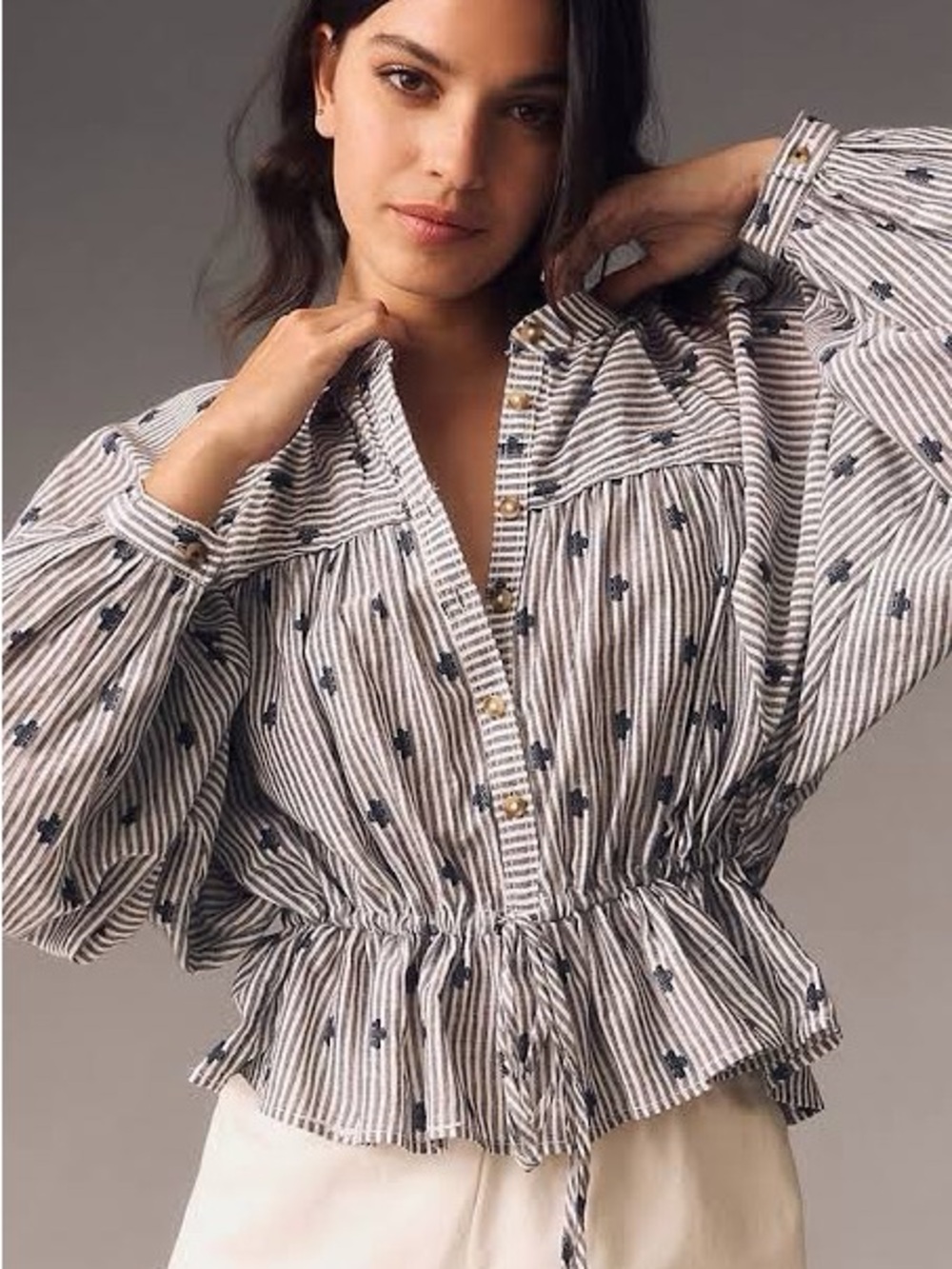 The Sidney Batwing Blouse by Pilcro: Cinched Waist Edition